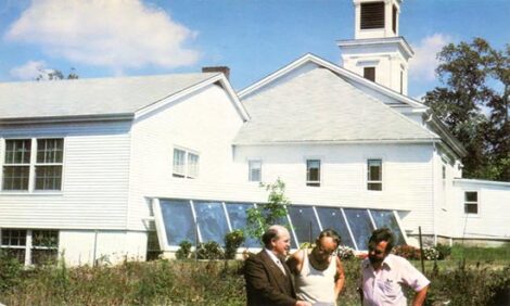 Solar Heaters on a Church Image